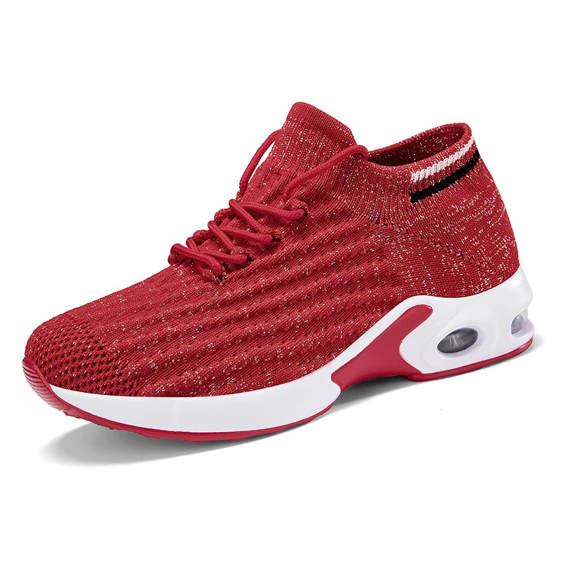 2025 New Women Walking Shoes Fashion Slip on Sock Sneakers Women Casual Breathable Wedges Shoes Ladies Loafers Flats Tenis shoes